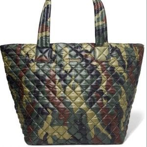 MZ Wallace  medium green camouflage Metro tote